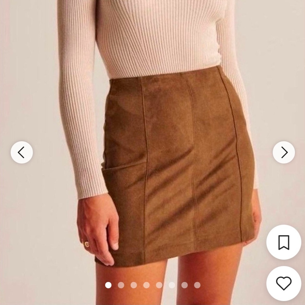 Abercrombie brown suede skirt